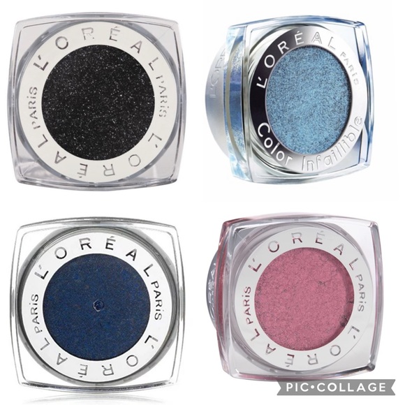 L’Oréal Infallible Eyeshadow - lot of four - glitter shimmer pots - Picture 1 of 6